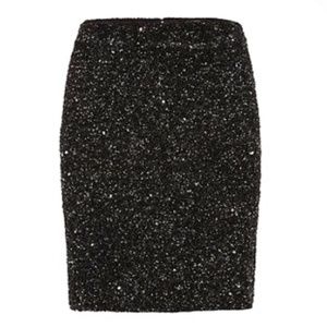 All Saints Elise Hand Embellished Sequin Skirt 6